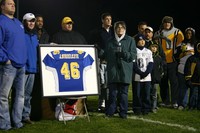 Retiring of #46, Justin Strzelczk's jersey Retiring of #46, Justin Strzelczk's jersey